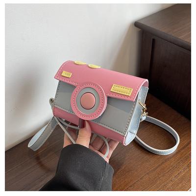 Small Bag Women's Spring and Summer Versatile New Contrasting Colors Cute Camera Bag Girl Mini Lipstick Bag