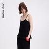 Langzi Resort Style Pleated Strappy Sleeveless Top