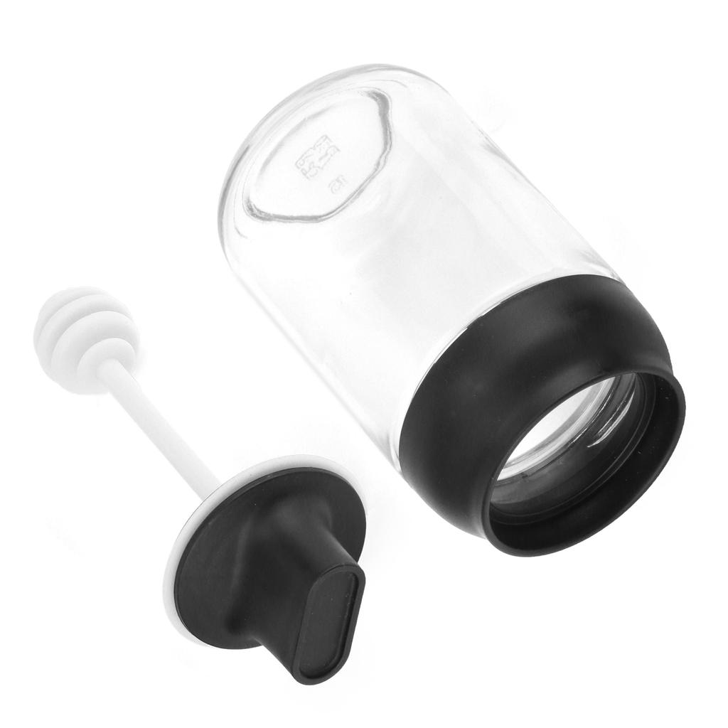 Uzavíratelná skleněná skladovací nádoba Originalita Nádoba na med se lžičkou a víčkem pro domácí kuchyňské použití 250ml