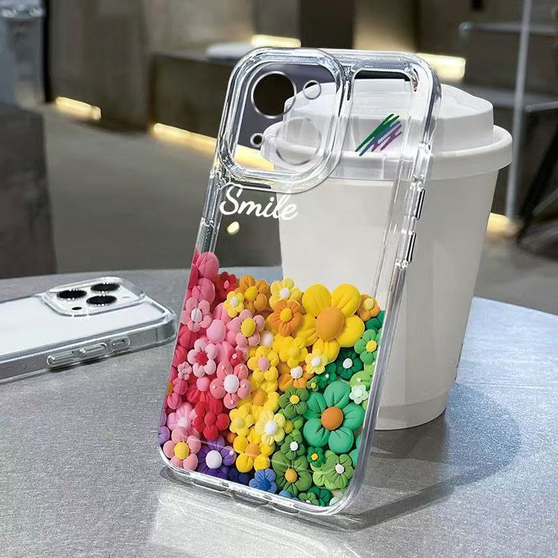 Color Sunflower for Iphone17promax Mobile Phone Case 12 Transparent Apple 15 Anti-drop 14pro13/16