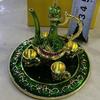 Xinjiang Bazaar Handicrafts Metal Wine Pot & Jewelry Box Set – Home & Office Decor, Birthday and Wedding Favors