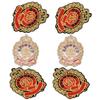 6 stuks Patches Modieuze Badge Stijl Stof Sticker DIY Accessoires voor Hoeden Rugzakken