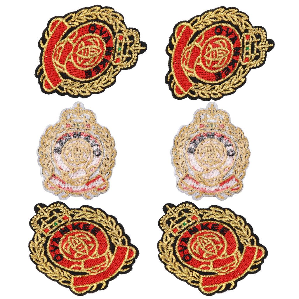 6 stuks Patches Modieuze Badge Stijl Stof Sticker DIY Accessoires voor Hoeden Rugzakken