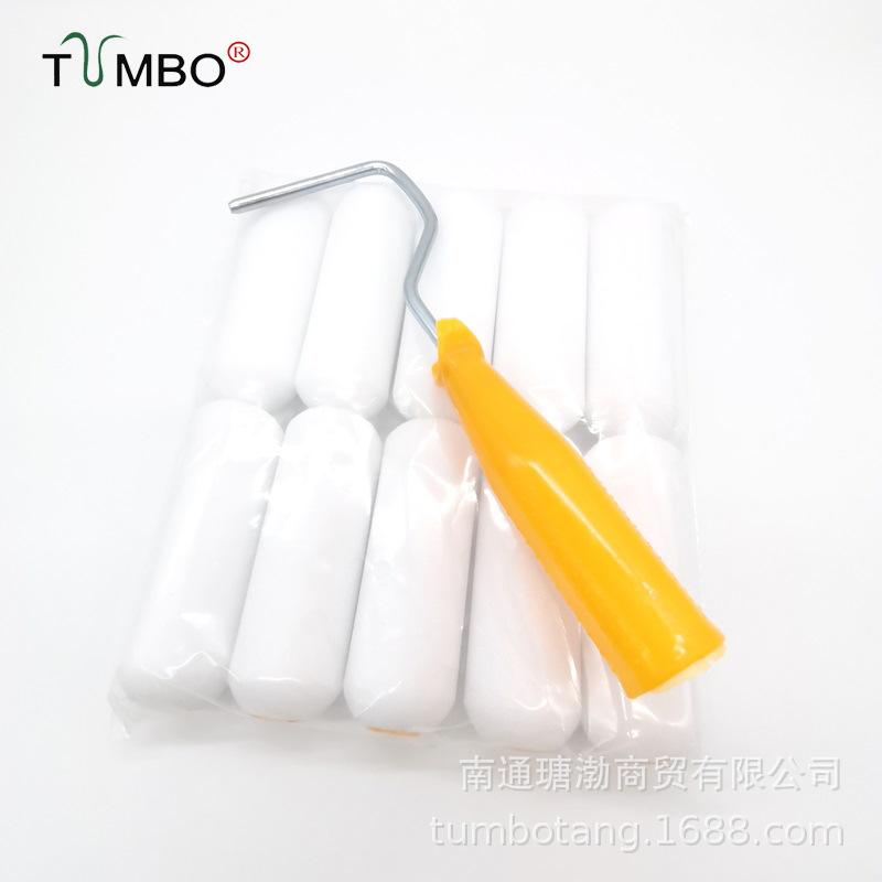50 High-Density 4-Inch Oil-Based Sponge Roller Brush: No Streaks & Solvent-Resistant 2 sponges + 1 handle