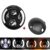 Universal 7.5" Round Head Light for Cafe Racer Bobber Honda 7inch LED Motorcycle Headlight