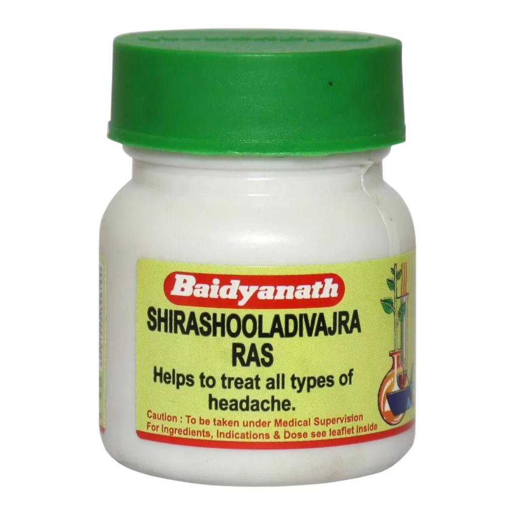 Baidyanath Shirashuladivajra Ras Tablets | Ayurvedic Support For Head Discomfort & Relaxation | 40 Tablets x 4 Pack