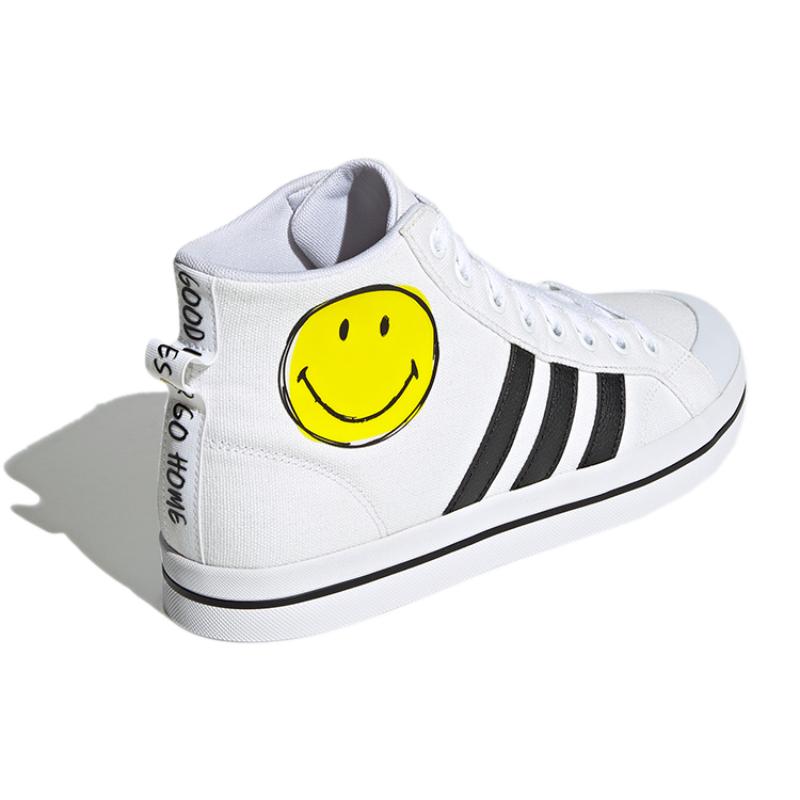 Adidas Neo Bravada Mid Smiley Face White/Yellow/Black Sneakers G54949