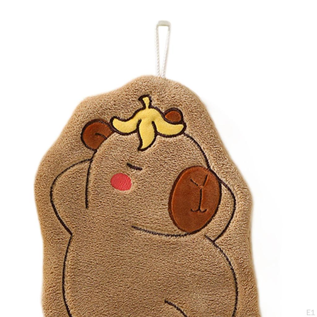 Adorable Capybara Hanging Towel Set for Home Use