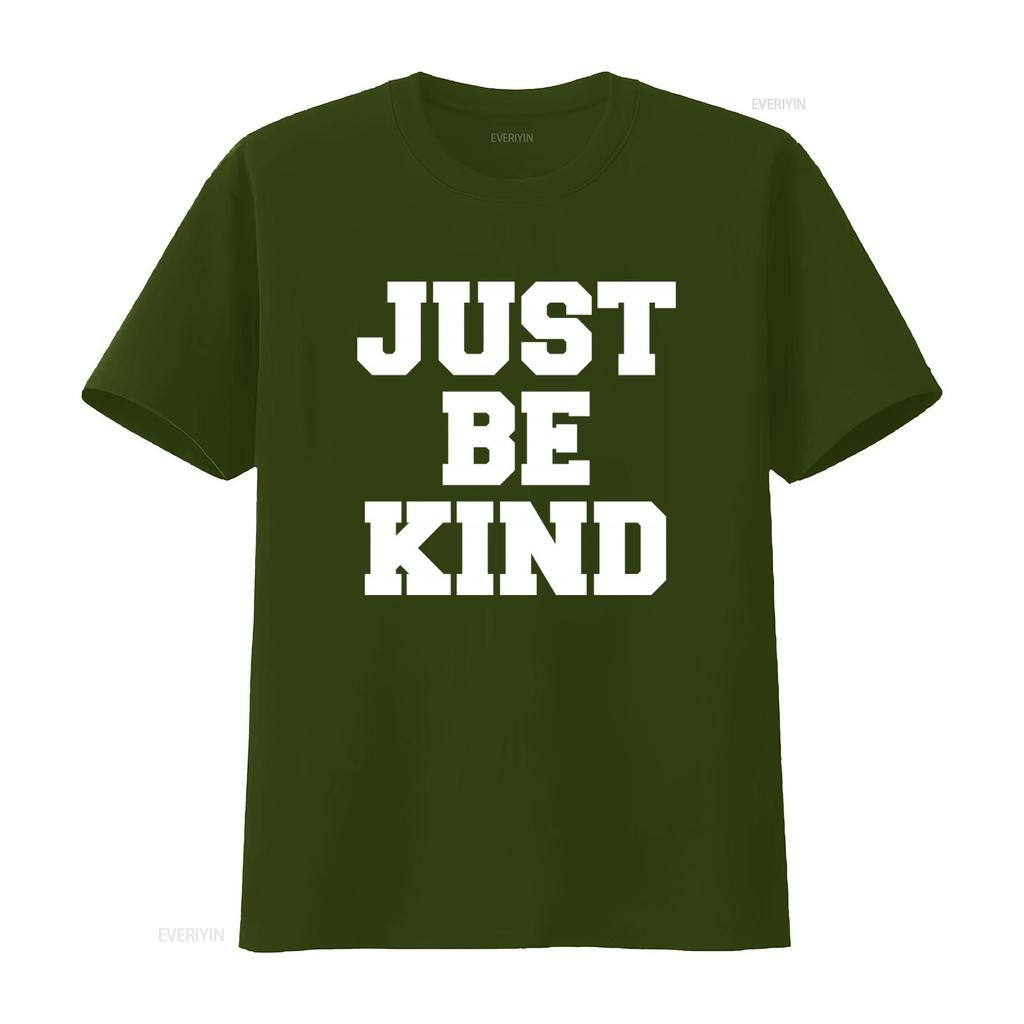 Just Be Kind T Shirt for Men and Women Stylish Inspirational Design vintage Washed Versatile streetwear fashion Slightly