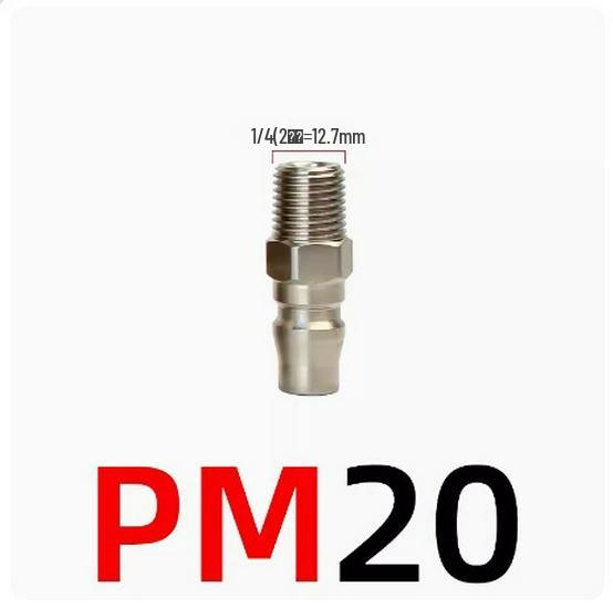 C-Type Self-Locking Air Hose Quick Connector for Compressors & Pneumatic Tools