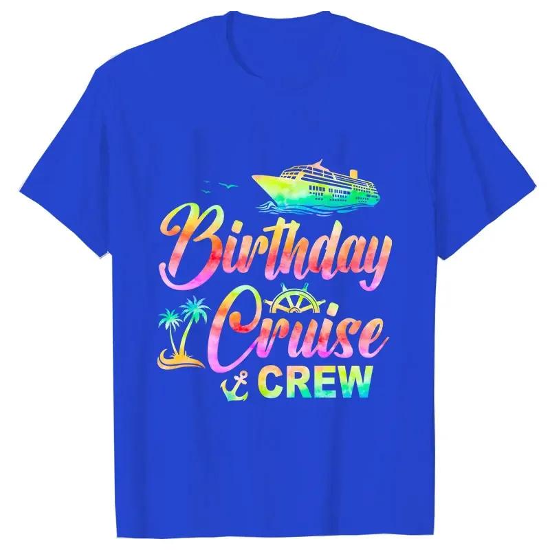 

Birthday Cruise Crew T Shirt for Women Fashion Y2k Graphic Print Tops Casual Short Sleeve Tees Harajuku 90s Ulzzang Streetwear S