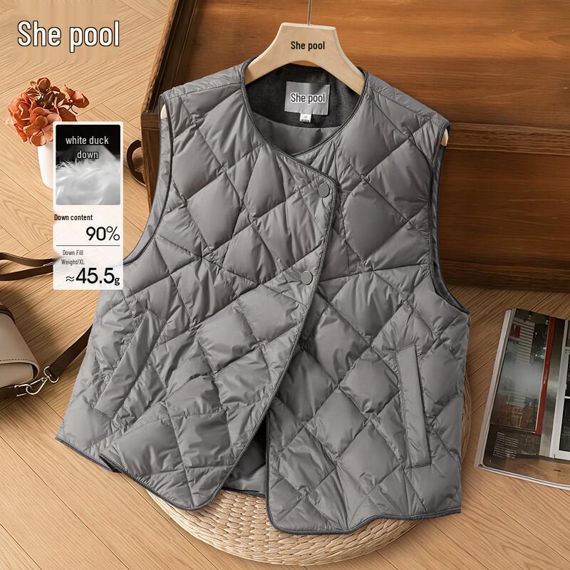 

Женский повседневный теплый жилет для многослойной носки с 90% пуха