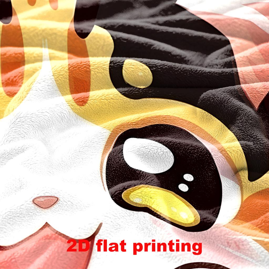 Cute cat animal cartoon pattern Flannel printed blanket suitable for all seasons suitable for living room office sofa and travel