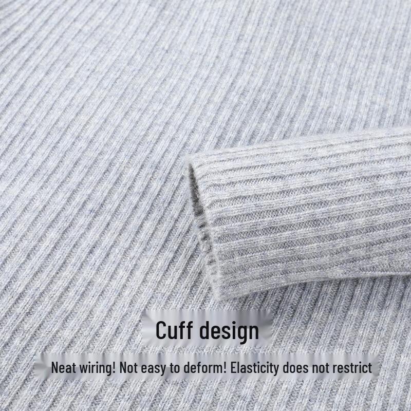 SNOWFLYING Women's Ribbed Wool Sweater with Cashmere