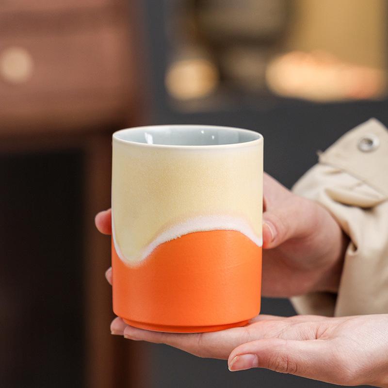 Merchandise Ceramic Coffee Cup High Value Hand Chong Latte Afternoon Tea Cup Kiln Change Far Mountain Master Cup
