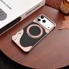 Carbon Fiber Alloy Aluminum 360 Rotating Holder Folding Bracket Magnetic Case for iPhone 17Pro Max Wireless Charging Stand Cover