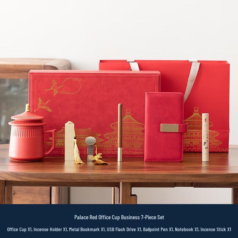 Керамический офисный набор YIXI Дворцовый Красный Запретного города