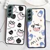 New Cute Cow Print Phone Case For Galaxy A55 A35 A25 A15 A03S A04S A05S Samsung A20E A30 A40 A50 A70 A71 A51 A41 A31 A10S A21S C