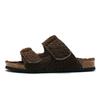 Fashion New Women's Cork Slippers In Autumn and Winter Wear Women's Suede Warm Home Slippers