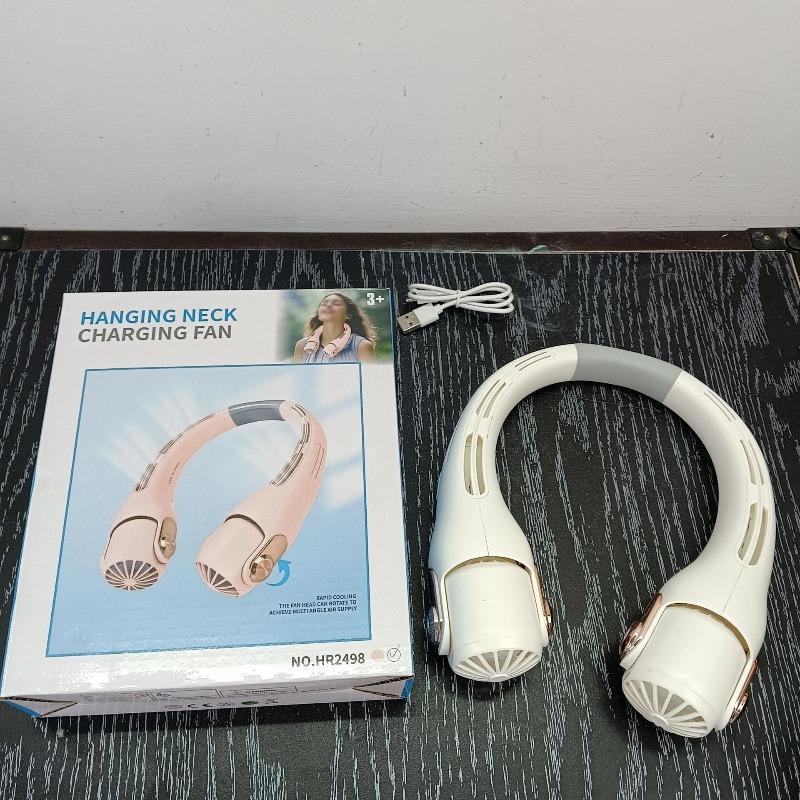 Silicone Neck Fan Mini Portable USB Charging Outdoor High Wind Adjustment Neck Fan