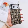 INS Leopard Print Phone Case For iPhone 17 16 15 14 13 12 11 Pro Max Air Matte Laser Aurora Shockproof Funda