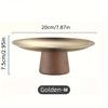 Stainless Steel Cake Tray Wooden Base Fruit Display Plate Dessert Plate Dining Table Home Decoration Ornaments