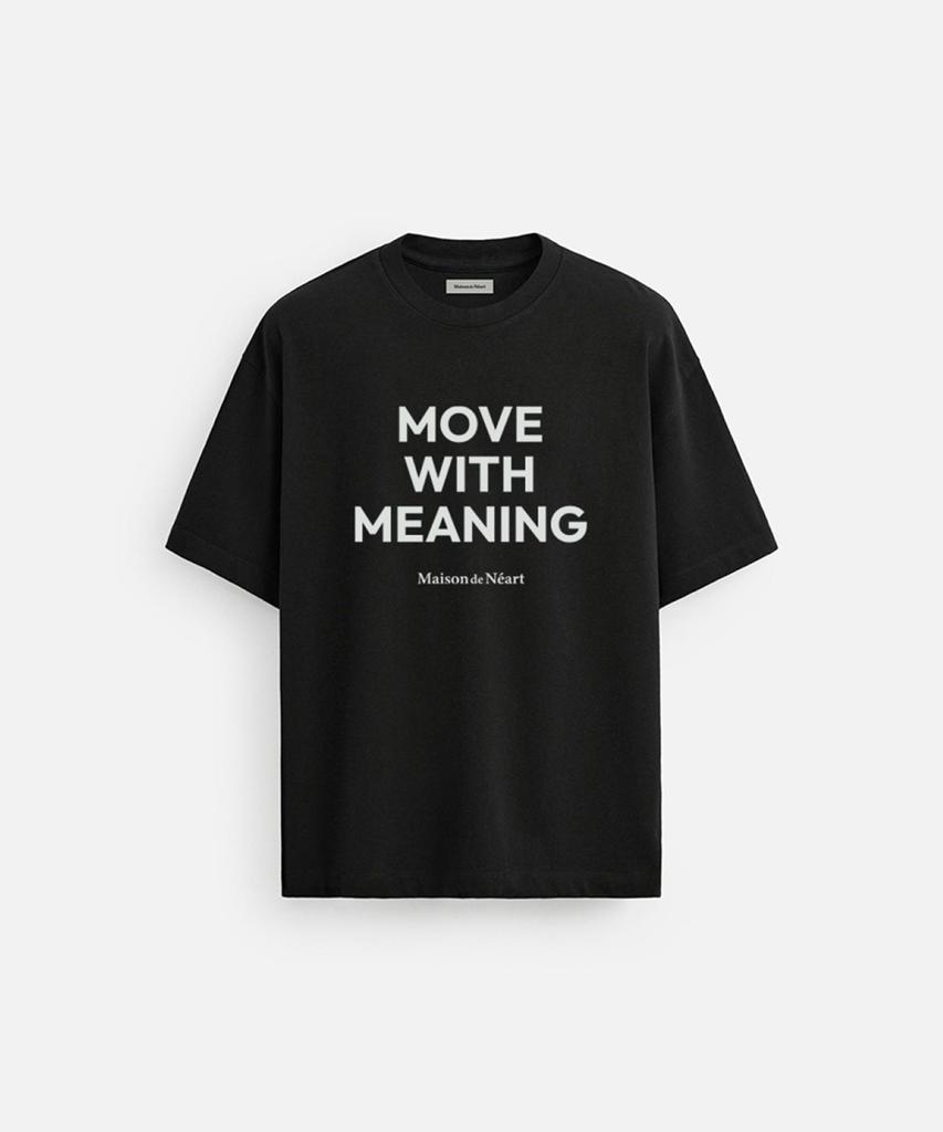 Mejongniateu [Unisex] Move Logo 16-Count Cotton Short Sleeve T-Shirt (2 Colors)
