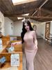 Elegant Slim-Fit Long Sleeve Knit Dress for Women, Autumn/Winter Collection