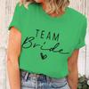 Summer Tops Team Bride Vintage Shirt Future Bride Wedding Bachelorette T-Shirts Short Sleeve Unisex Bride Team Wedding Party Tees