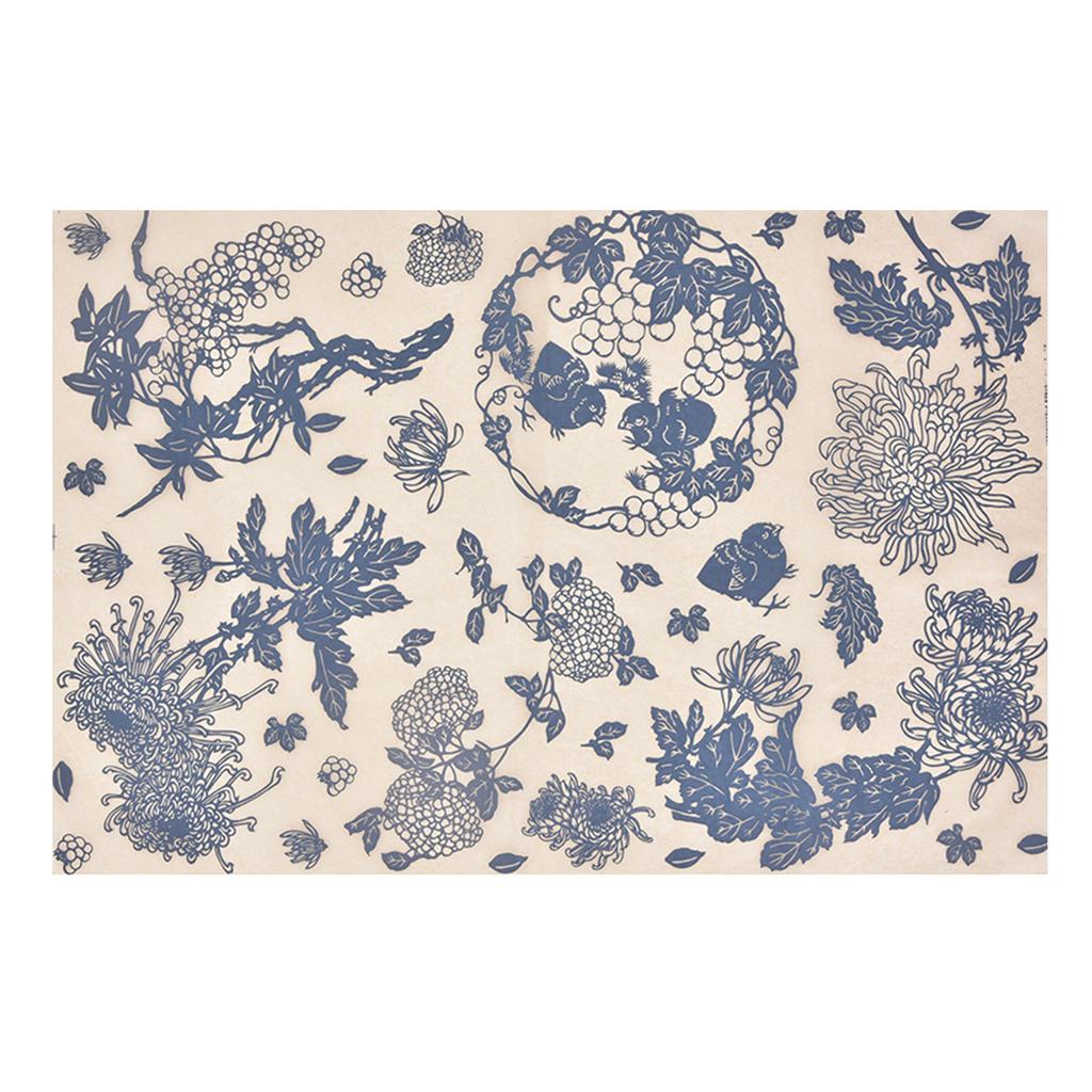 Töpferei, Keramik, Ton-Transferpapier, Blumenmuster, dekoratives Kunsthandwerk für Töpferei, Schüssel, Flasche, Dekoration, Wohnaccessoire