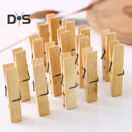 100Pcs Bamboo Clips Clothespins Easy To Use Heavy Duty Rust Resistant Laundry Clip Hangers Multipurpose Clips