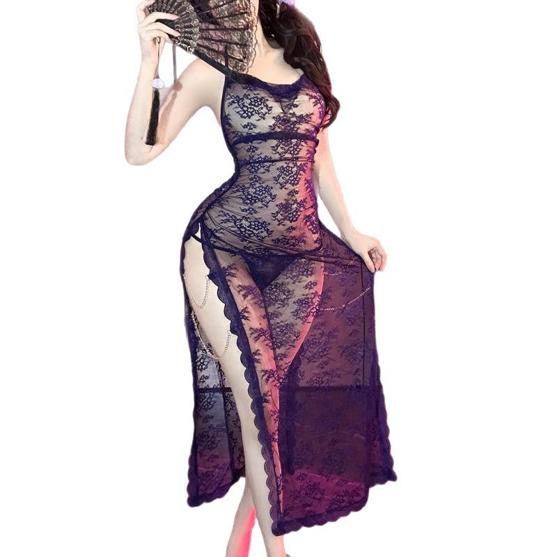 Sex Underwear Sexy Pajamas Qqny Uniform Temptation Abstinence Suit Lace Suspenders Temptation Cheongsam Woman