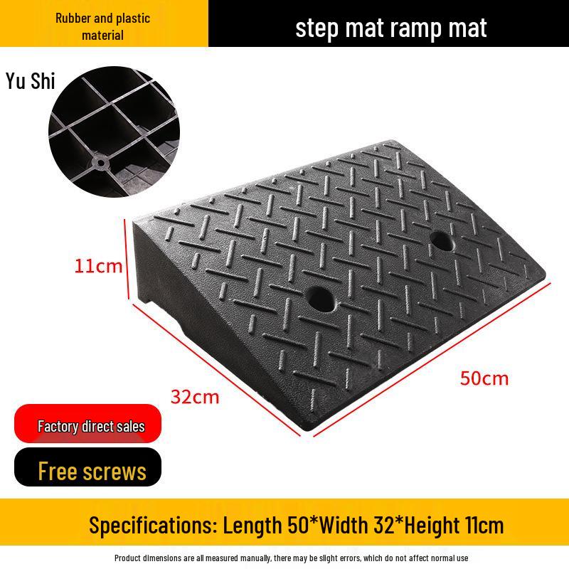 Heavy-Duty Rubber/Plastic Curb Ramp & Speed Bump Pad