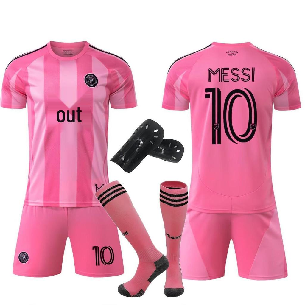 2025-26 Miami Home Pink Messi #10 Soccer Jersey, Kids & Adults Sizes 14-3XL
