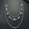Punk Rock Cool Hip Chain Double-Sided Metal Skull Denim Decorative Pants Fashion Body Chain