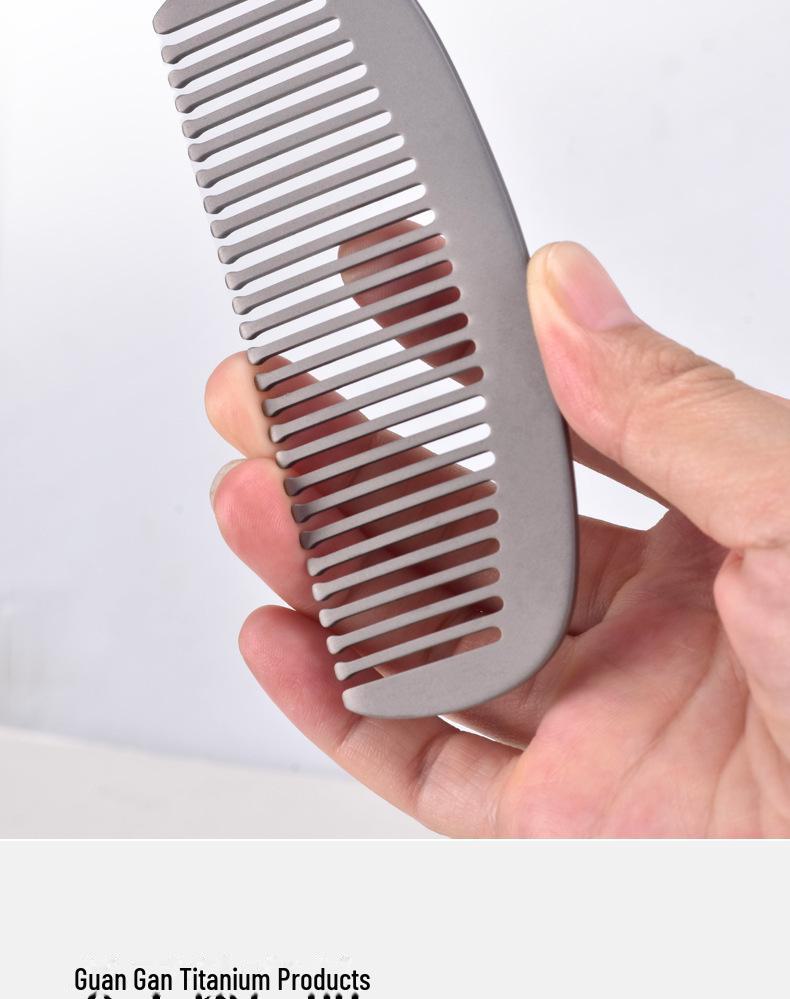 Pure Titanium Alloy Portable Massage Comb for Girls - Salon-Quality Hairdressing Tool