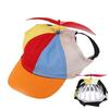 Colorful Pet Propeller Hat With Ear Holes Sunproof Dogs Cats Rainbow Helicopter Top Hat For Poodle Puppy Dachshund