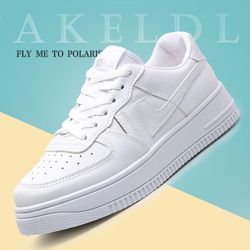 Autumn and winter high-heeled board shoes student running shoes comfortable casual sports shoes 36