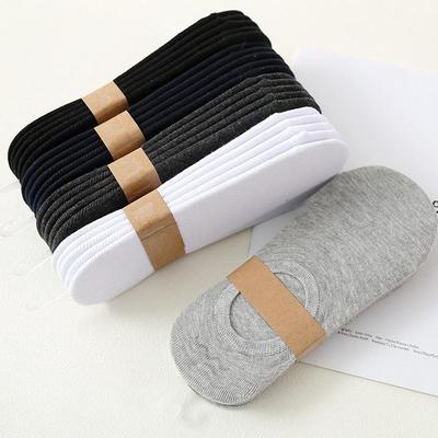 Men's Summer Thin Deodorant Short Socks - Sweat-Absorbent & Invisible Style, Mid-Tube Option Available
