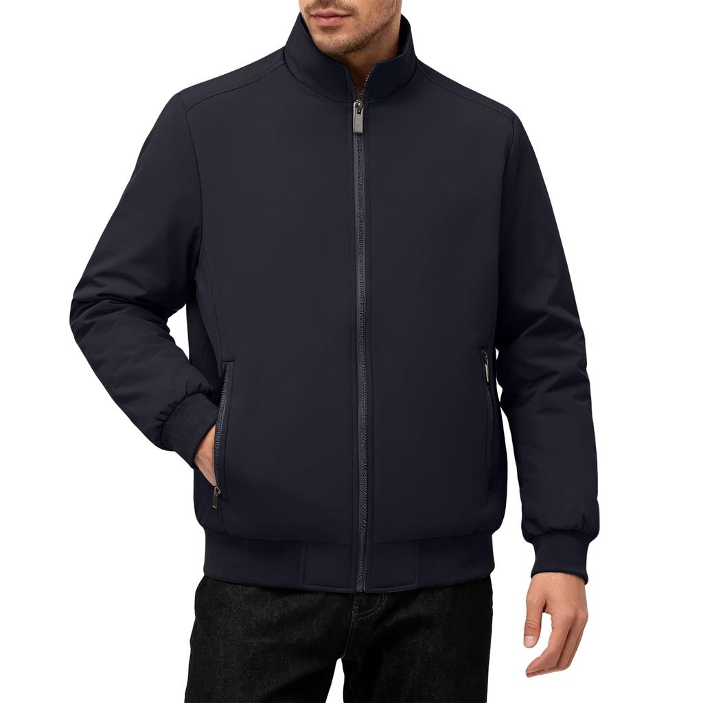 Men's Relaxed-Fit Casual Workwear Baseball Jacket Long-Sleeve Outerwear