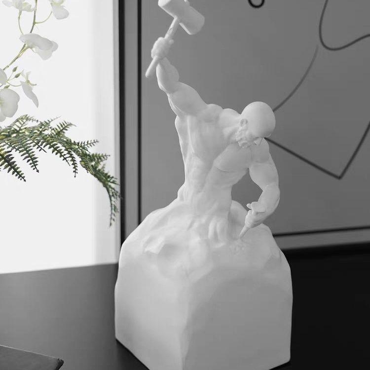 36cm Rzeźba Człowieka, Który Sam Się Stworzył Famous Self Made Man Statues Odlewy Rzemiosło Artystyczne Do Dekoracji Domu Ogrodu Ornamenty Kolekcje