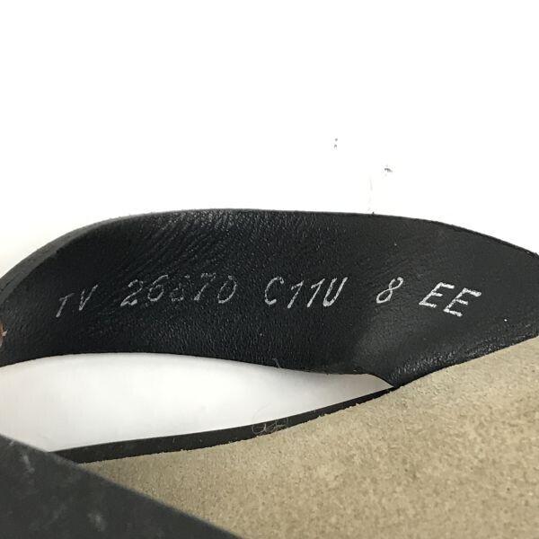 Salvatore Ferragamo Italy Leather Sandals Women’s 8 26.0EE Brown Black Flat(USED)