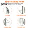 Tire Cleaning Tool for Car Hook, Gap Buckle Stone Groove Debris Cleaner Universal Zinc Alloy