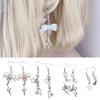 4 Pairs Bowknot/Star/Heart Ear Drop Colorful Dangle Earrings Stylish Decorations