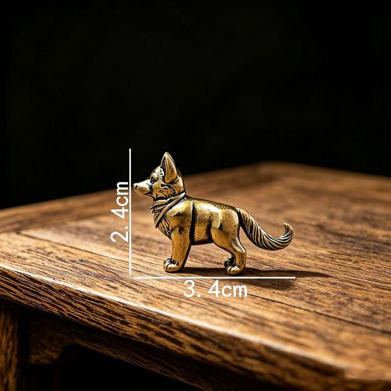 1Pcs Mini Brass Animal Retro Figurine Tiny Vintage Statue for Desktop Micro Landscape Home Office Decor
