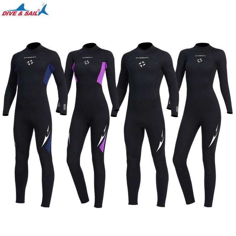 DIVE&SAIL 3MM Unisex Long-Sleeve Wetsuit for Diving & Surfing