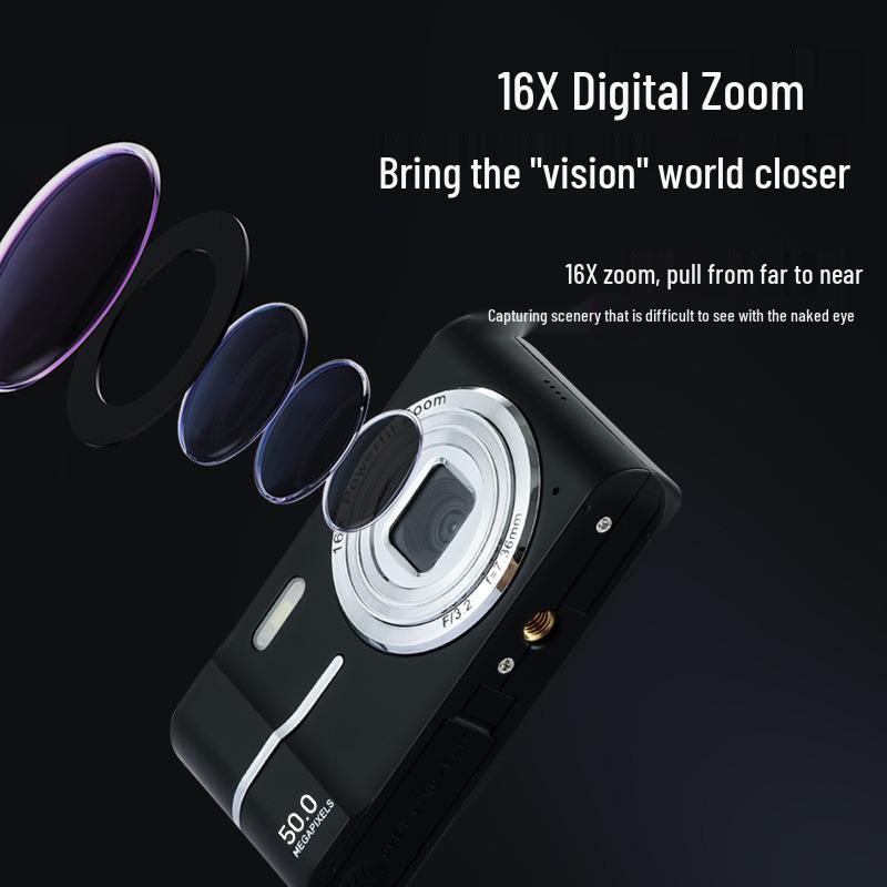 High-Resolution CCD Student Mirrorless Camera - Portable Digital Card Camera