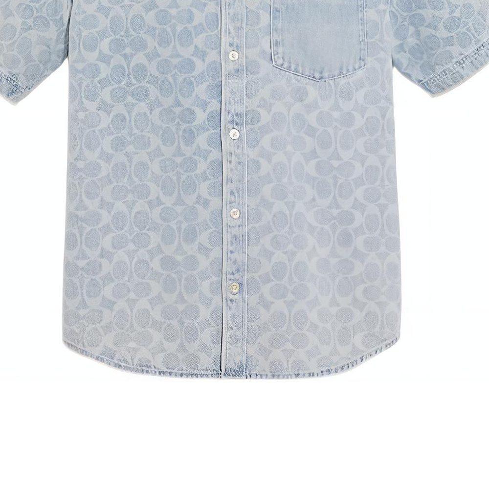 COACH SS22 Shirt Men's Light Blue C9222-S8M