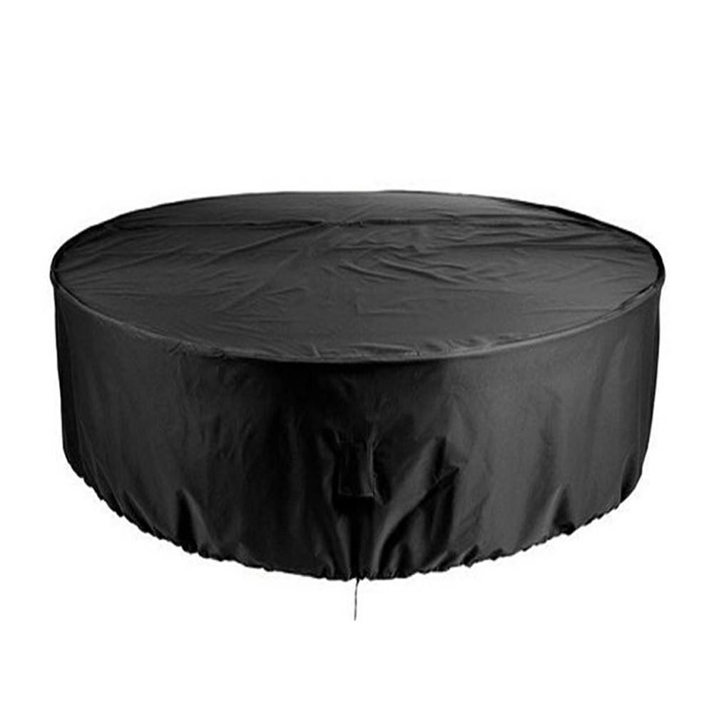 

Dustproof Waterproof Outdoor Garden Round Table Cover 210T Polyester Furniture Cover 185x110cm