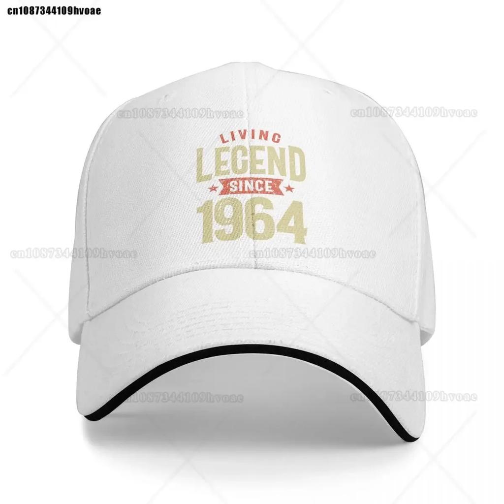 Baseballkappen 60 Jahre Lebende Legende 1964 60. Geburtstag Vielseitig Für Männer Frauen Trucker-Kappe Kopfbedeckung Verstellbar